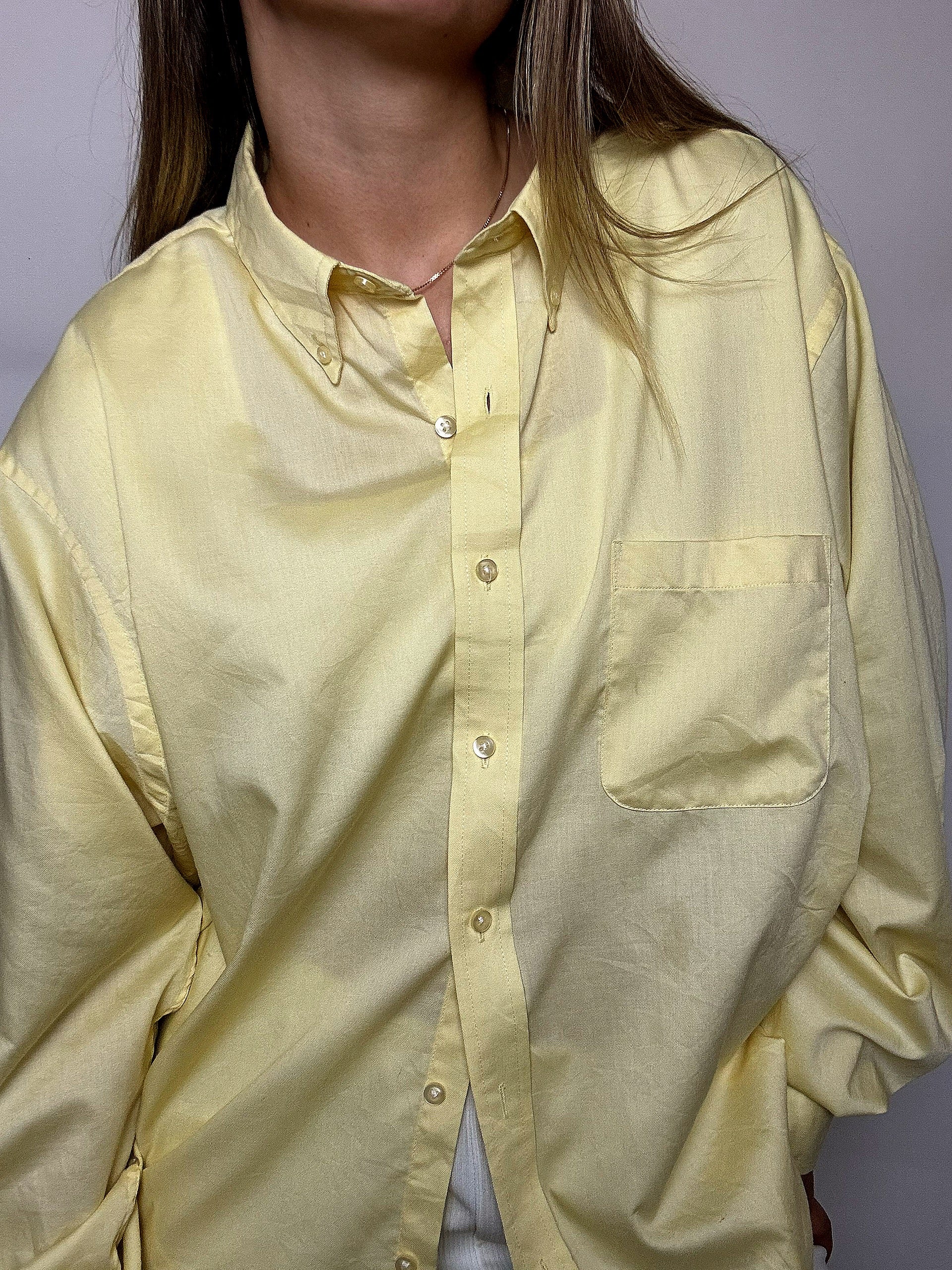 Vintage XL CHAPS gelbes Hemd