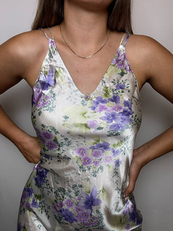 Robe en satin style nuisette S vintage