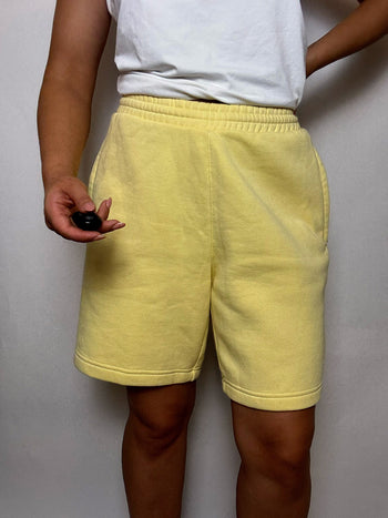 Short jaune en molleton ADIDAS L vintage