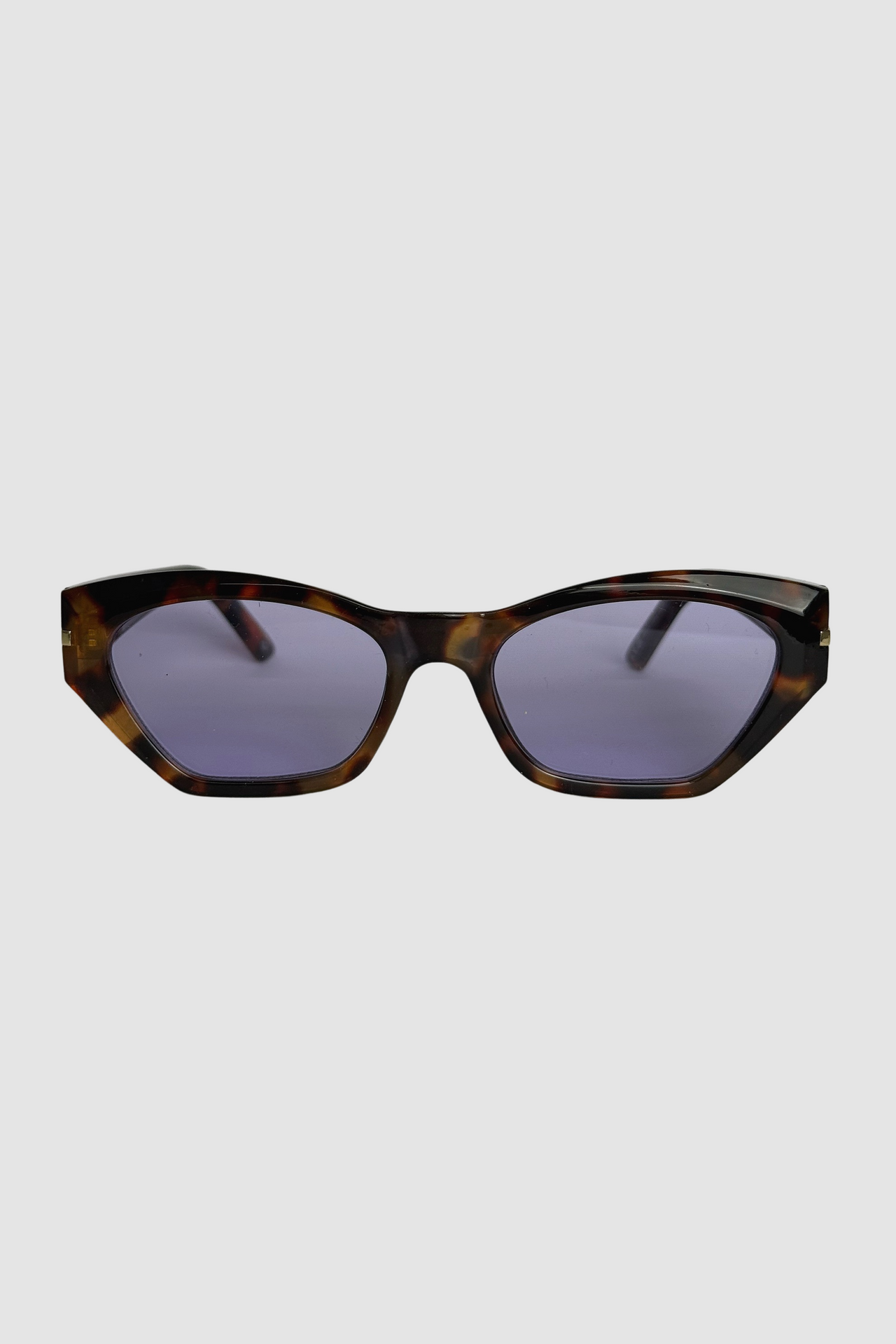 Blue recycled rectangular vintage glasses with blue lenses 