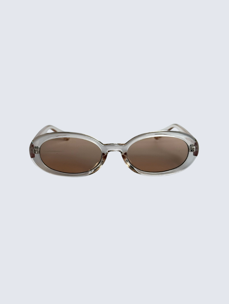Blue recycled rectangular vintage glasses with blue lenses 