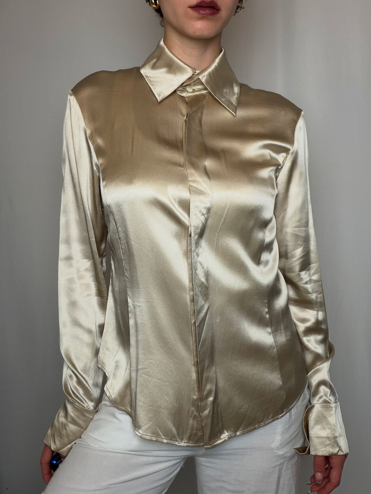 Chemise champagne M/L vintage