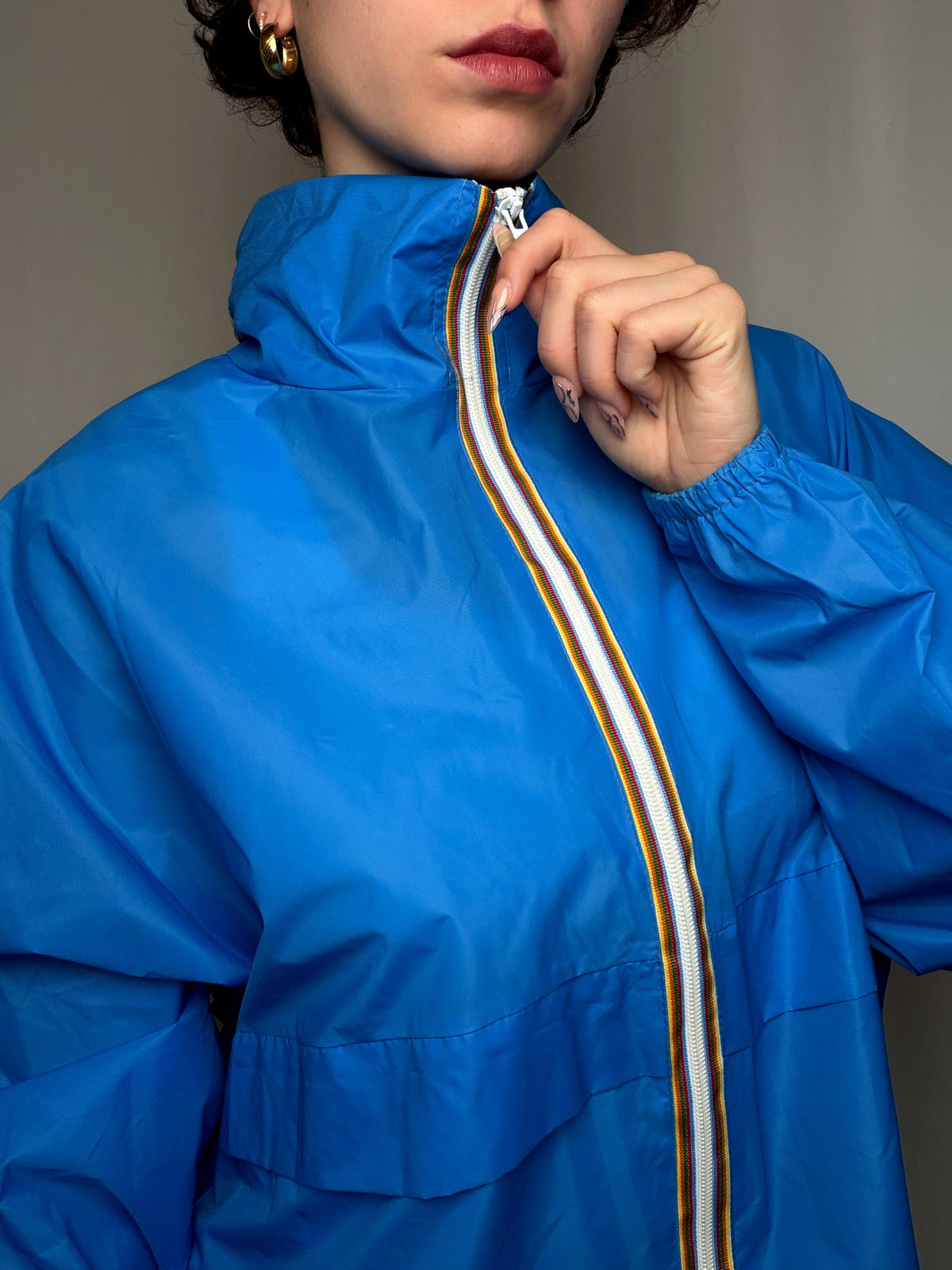 imperméable bleu XL vintage