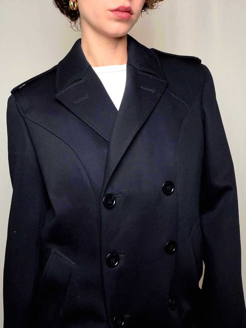Manteau marine L vintage