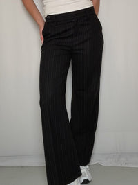 Pantalon noir rayé S vintage