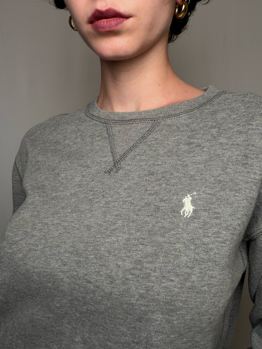 Sweat gris Ralph Lauren S vintage