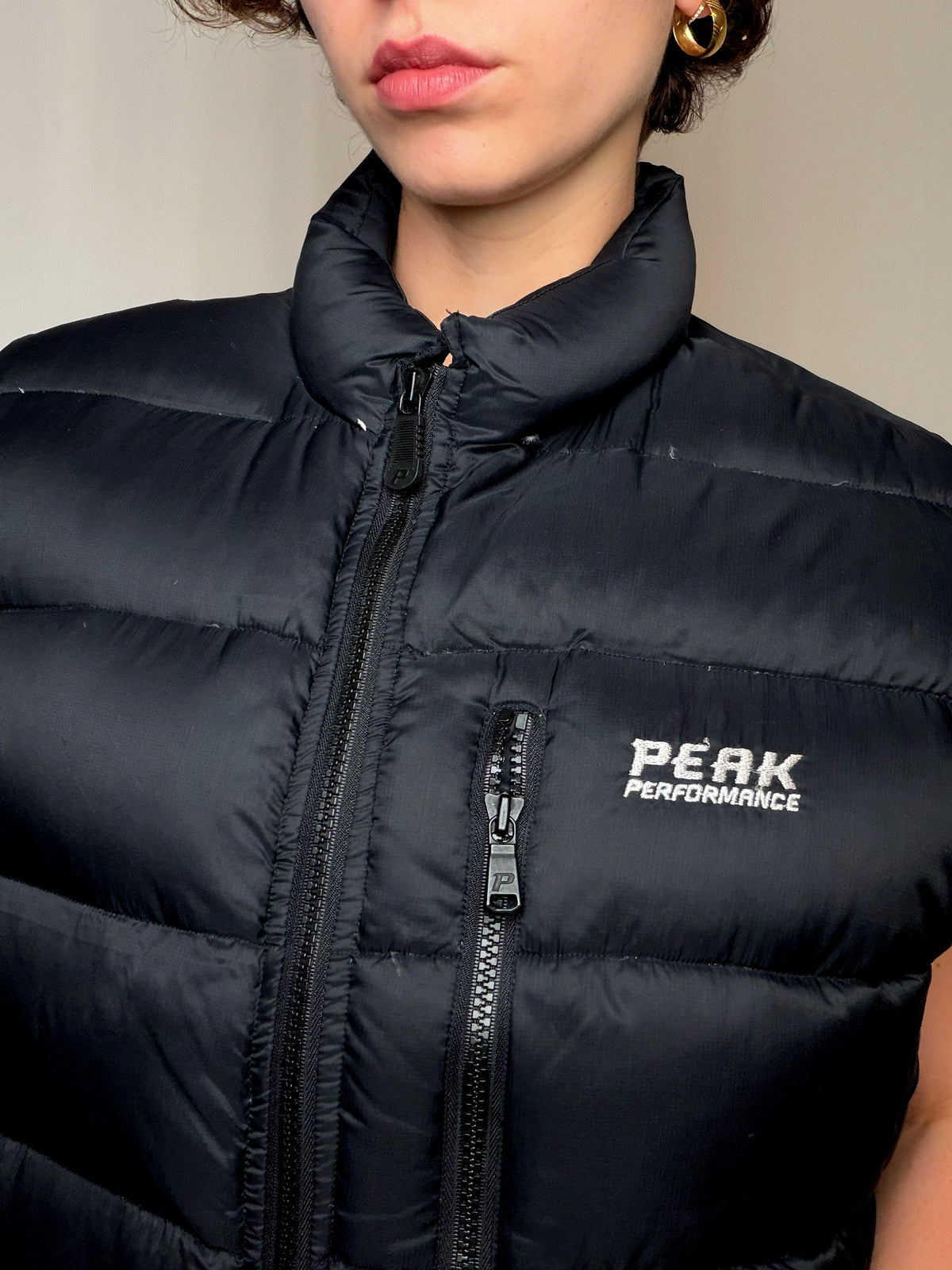 Gilet matelassé Noir Peak Performance vintage