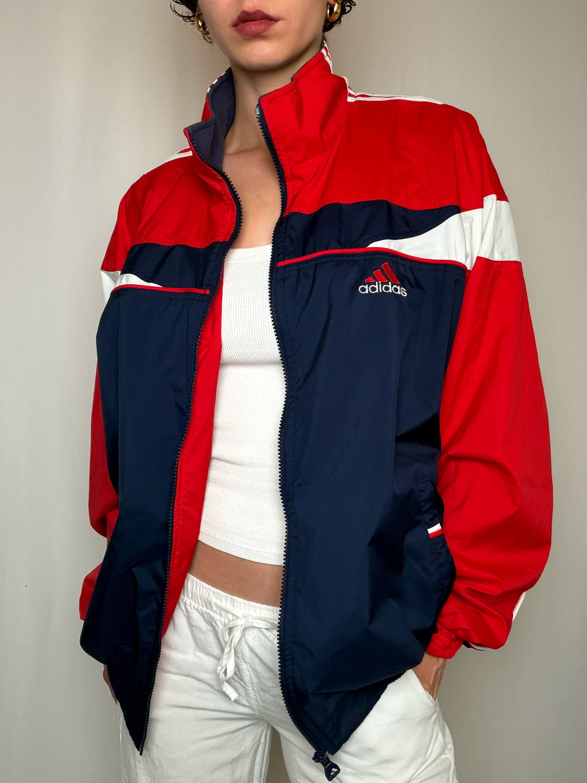 Jacket tricolore Adidas M vintage