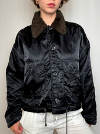 Veste aviator noire M vintage