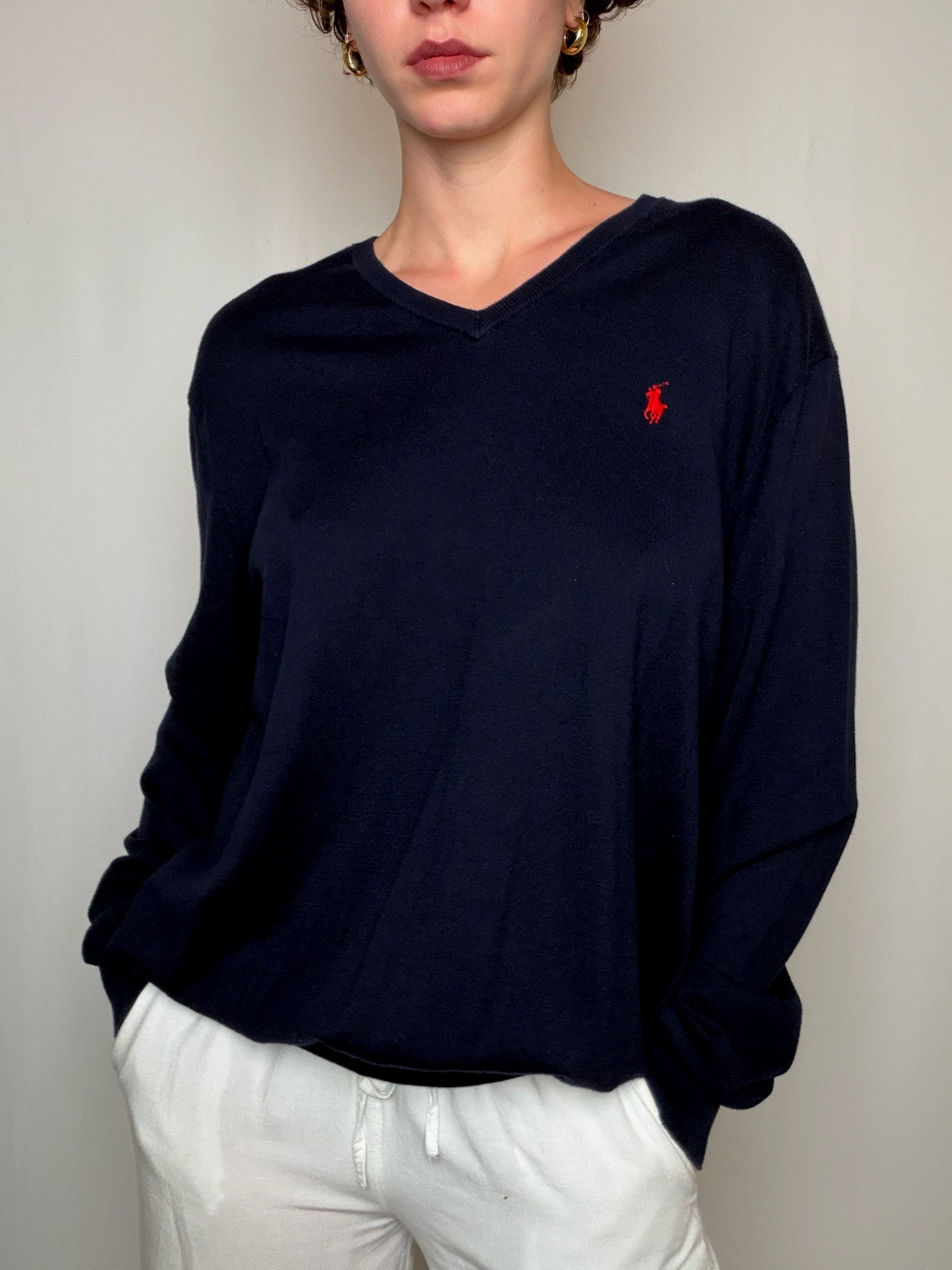 Maille marine Ralph Lauren XL vintage