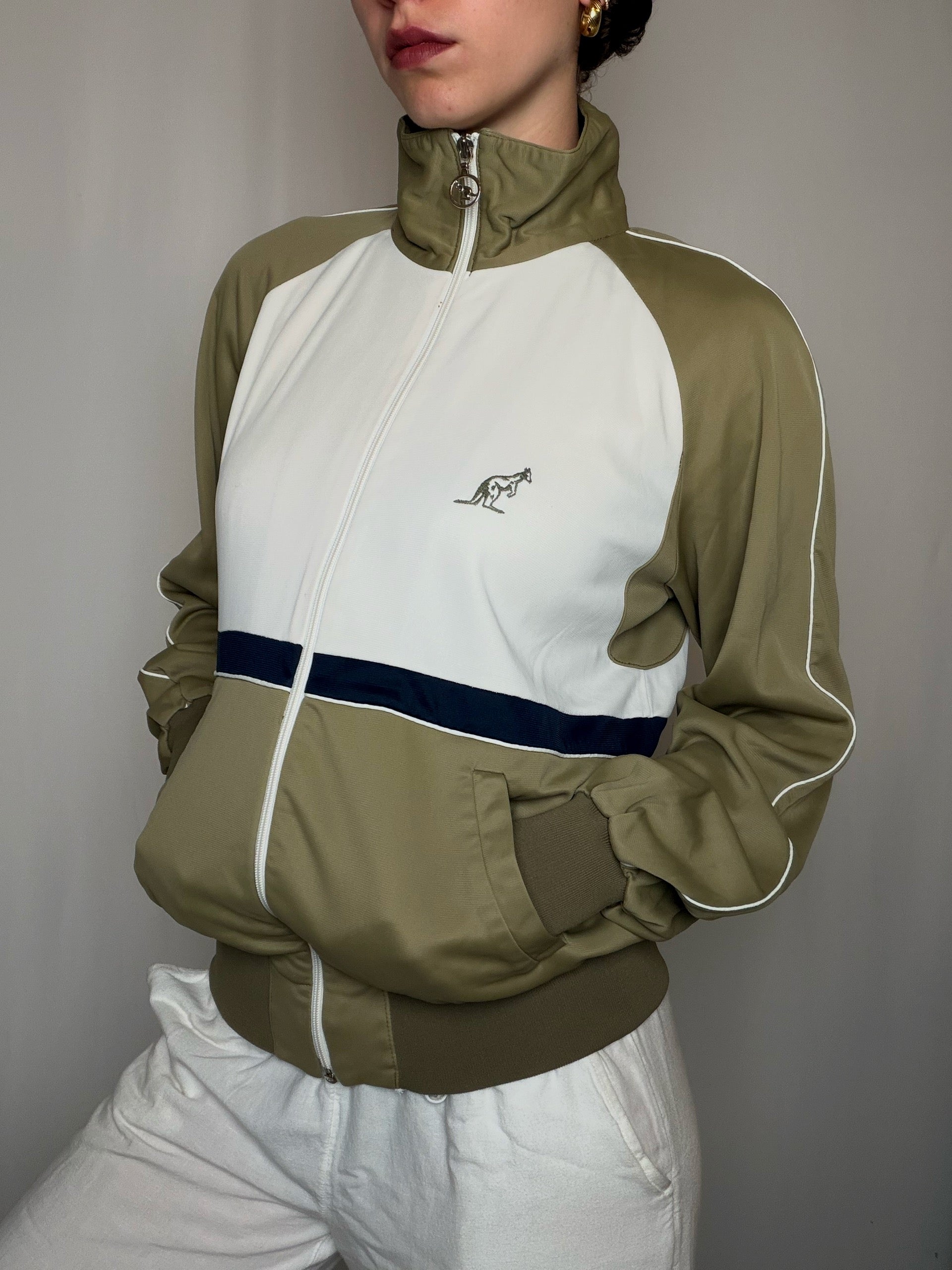 Jacket De Sport Olive/blanc M/L vintage