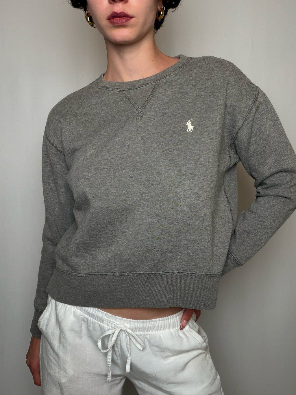 Sweat gris Ralph Lauren S vintage