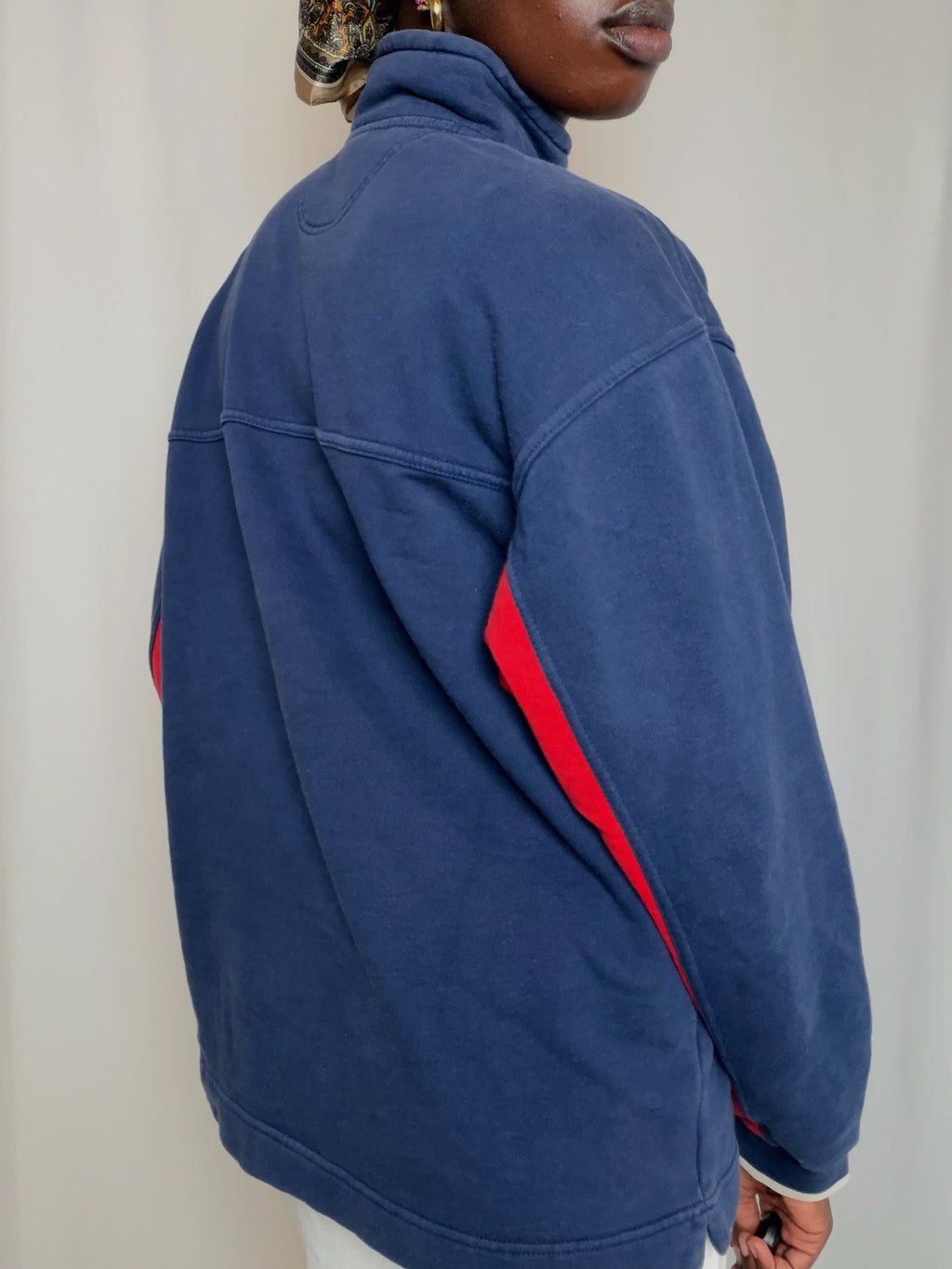 Sweat Bleu Marine Et Rouge Nike S vintage