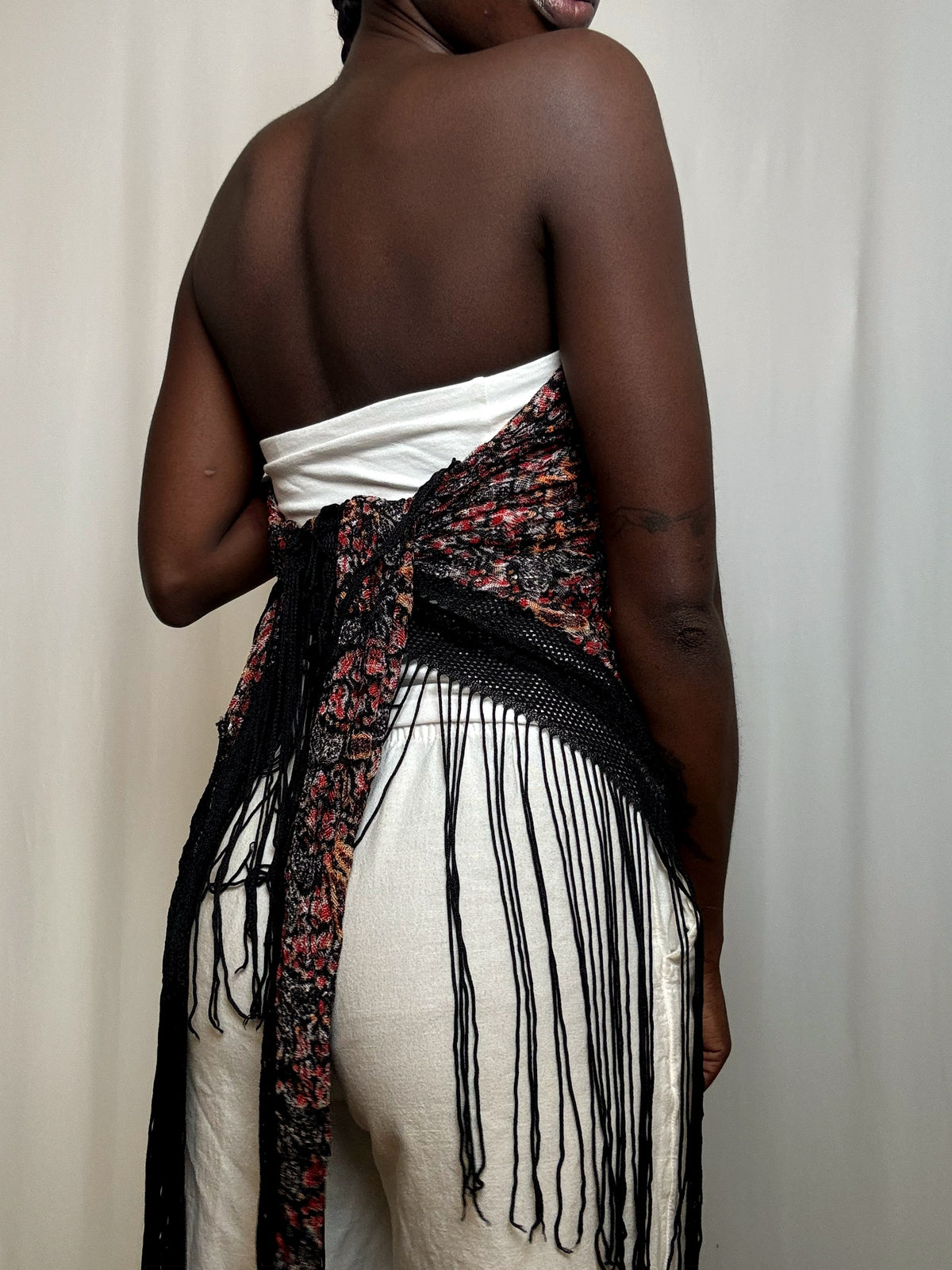 Foulard a frange vintage