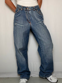 Jean bleu délavé Over-d M/L vintage