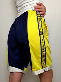 Short de sport Bleu et jaune Champion S vintage