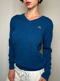 Pull bleu Lacoste M vintage