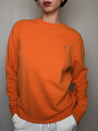 Sweat nid d'abeille Orange Ralph Lauren L vintage