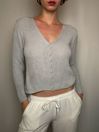 cardigan Gris Chiné M/L vintage