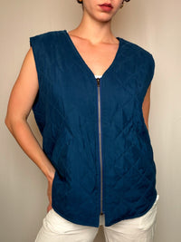 Gilet matelassé bleu M/L vintage