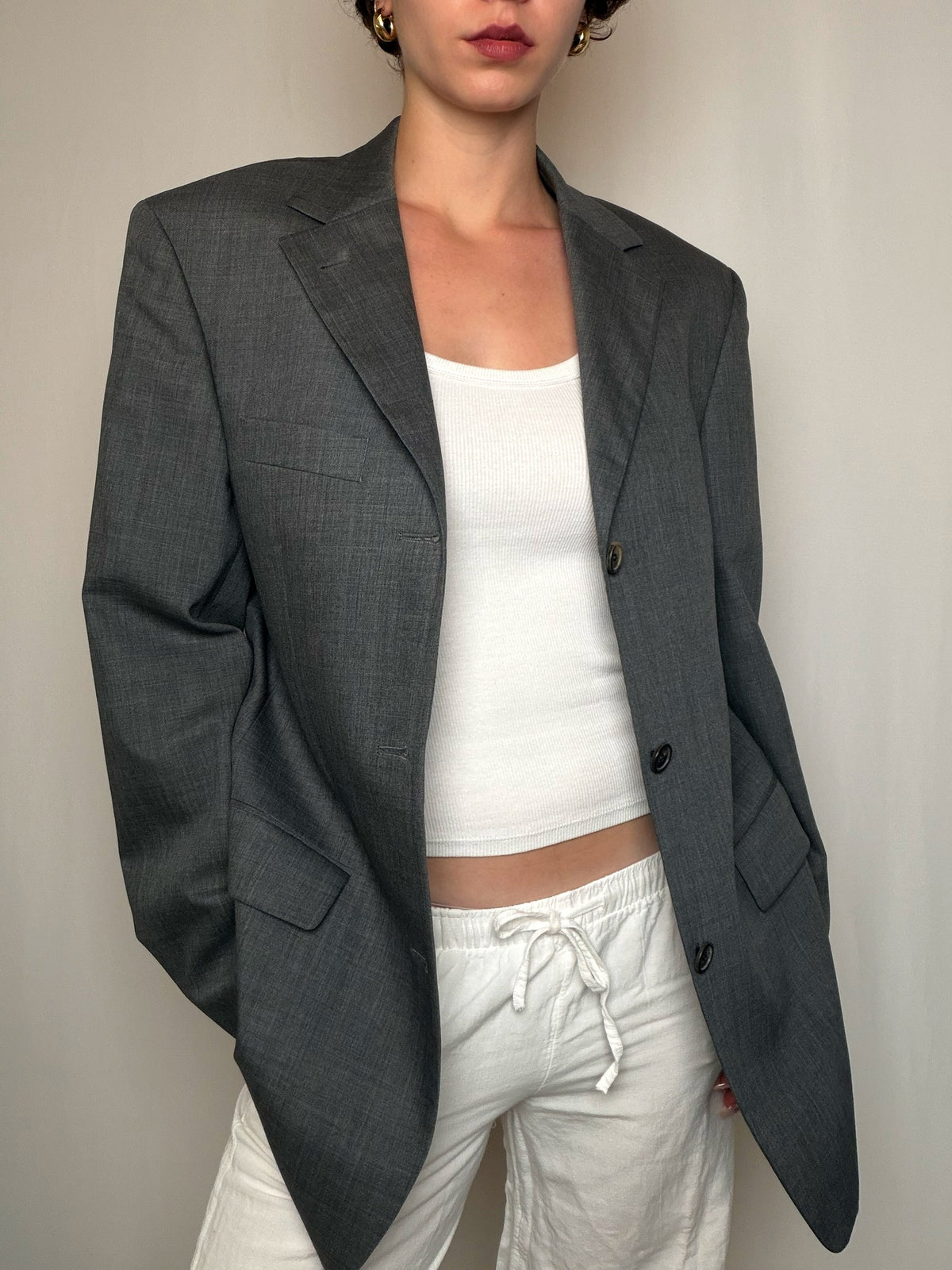 Blazer gris anthracite M vintage