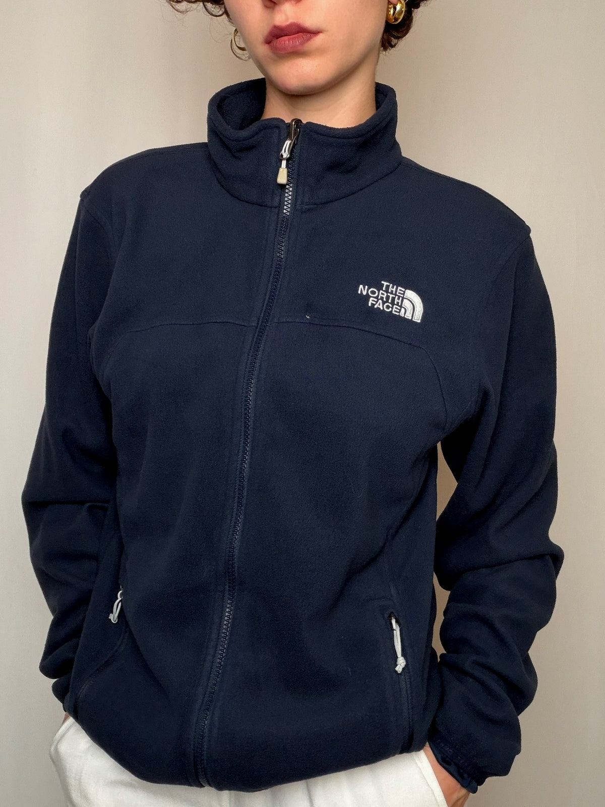 Jacket de sport polaire marine The North Face S vintage