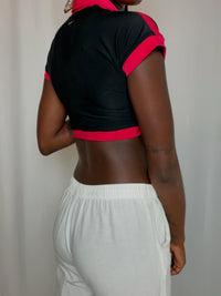 Tshirt court noir et rose Nike S vintage