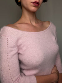 Pull tout doux Rose Nafnaf S vintage