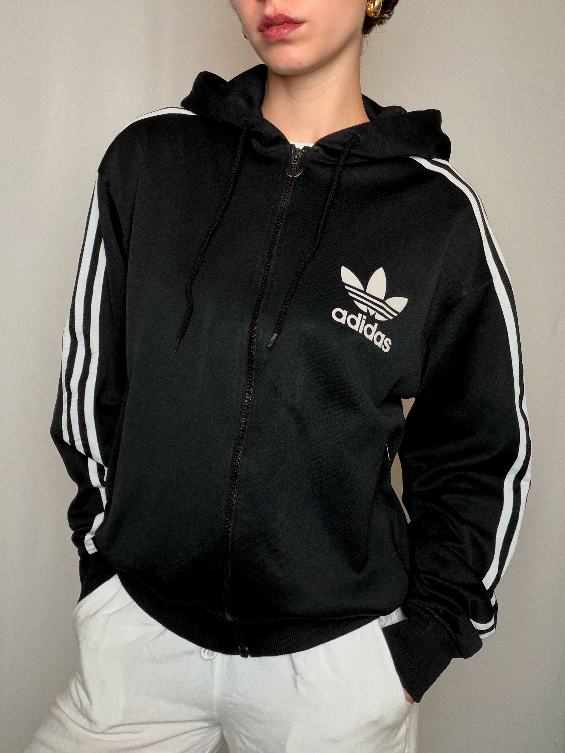 Jacket de sport Black Adidas L vintage