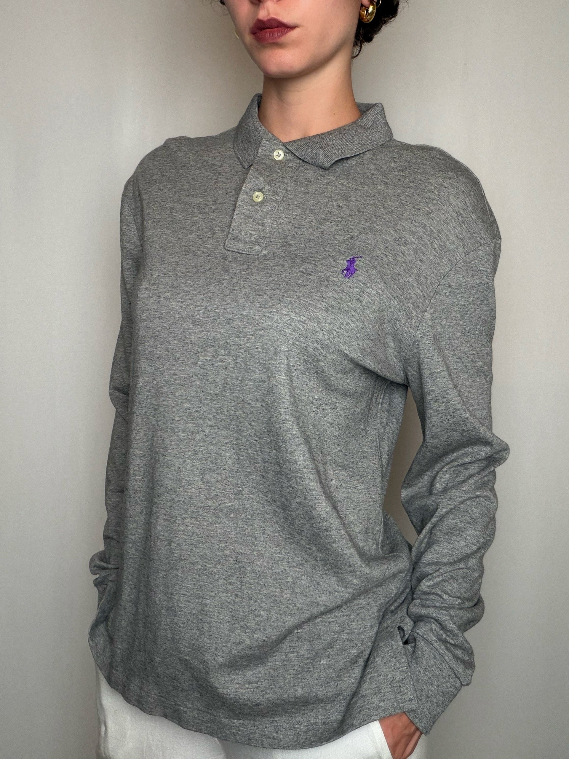 Polo Gris Ralph Lauren L vintage
