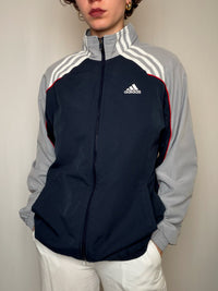 Jacket de sport marine et gris Adidas S vintage