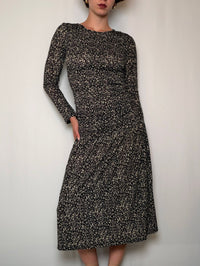 Robe longue smockée à fleurs M/L vintage