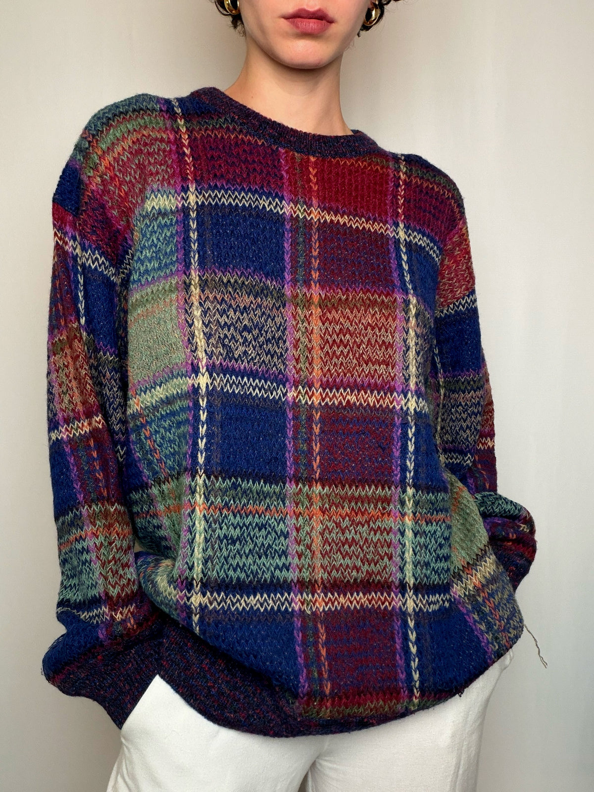 Pull en laine Multicolore L vintage