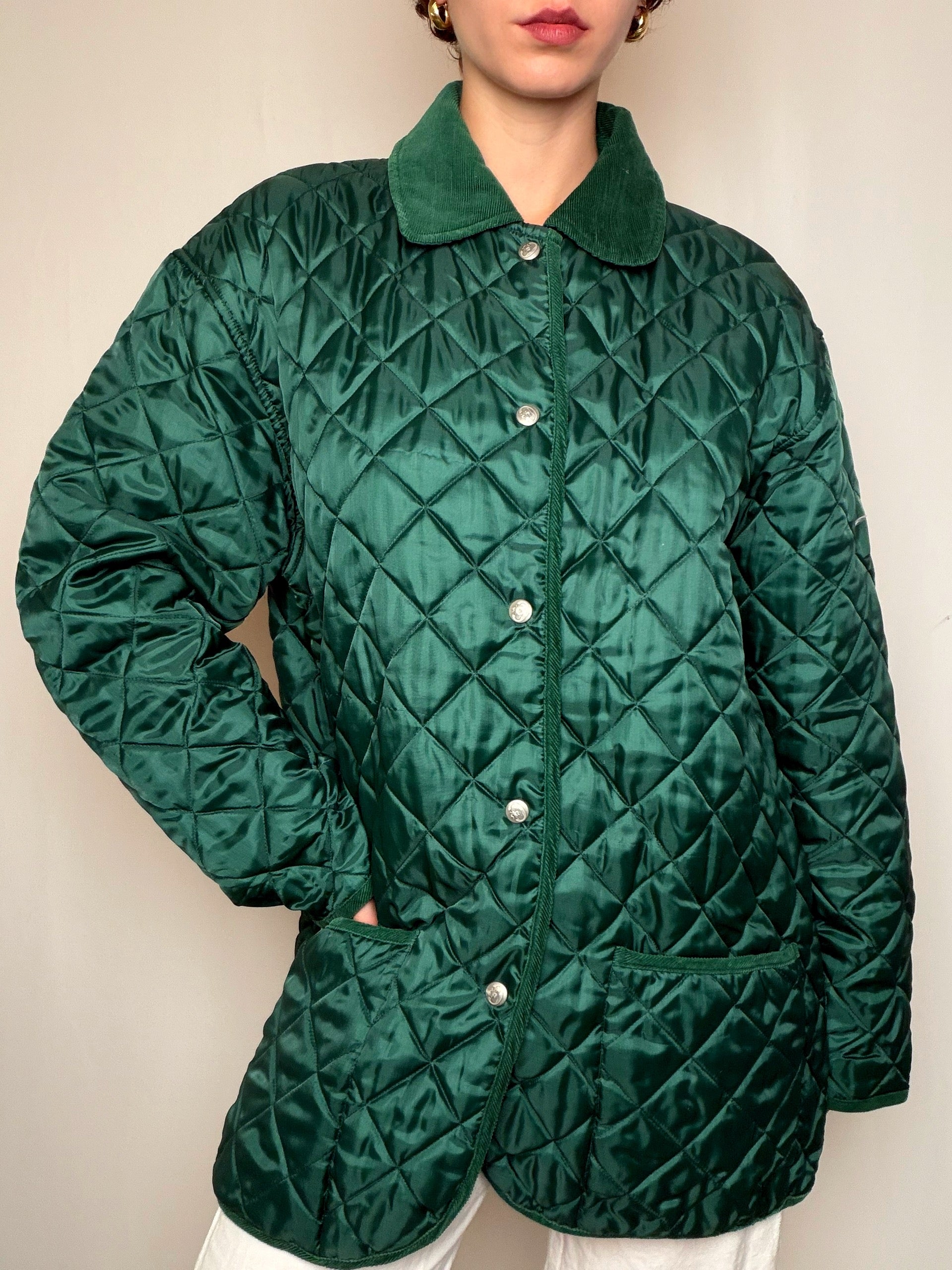 Matelassée Vert Émeraude L vintage
