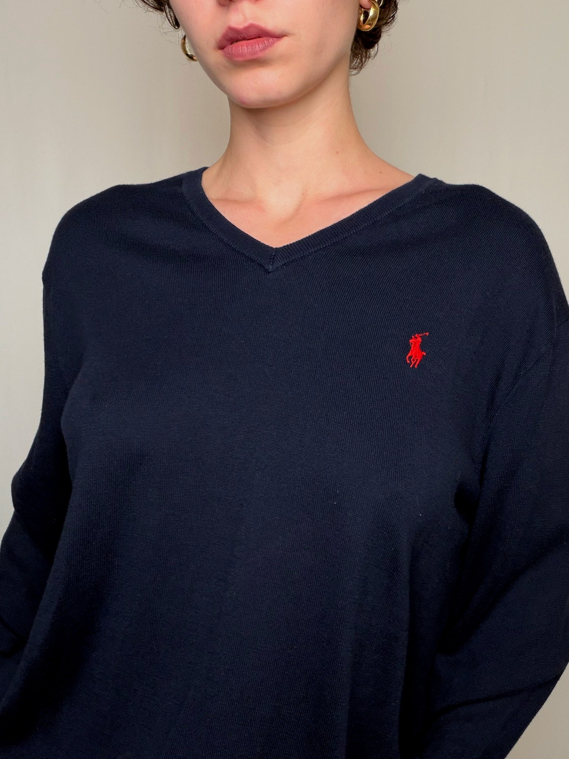 Maille marine Ralph Lauren XL vintage