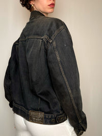 Jacket en denim Noir Délavé Levi's XL vintage