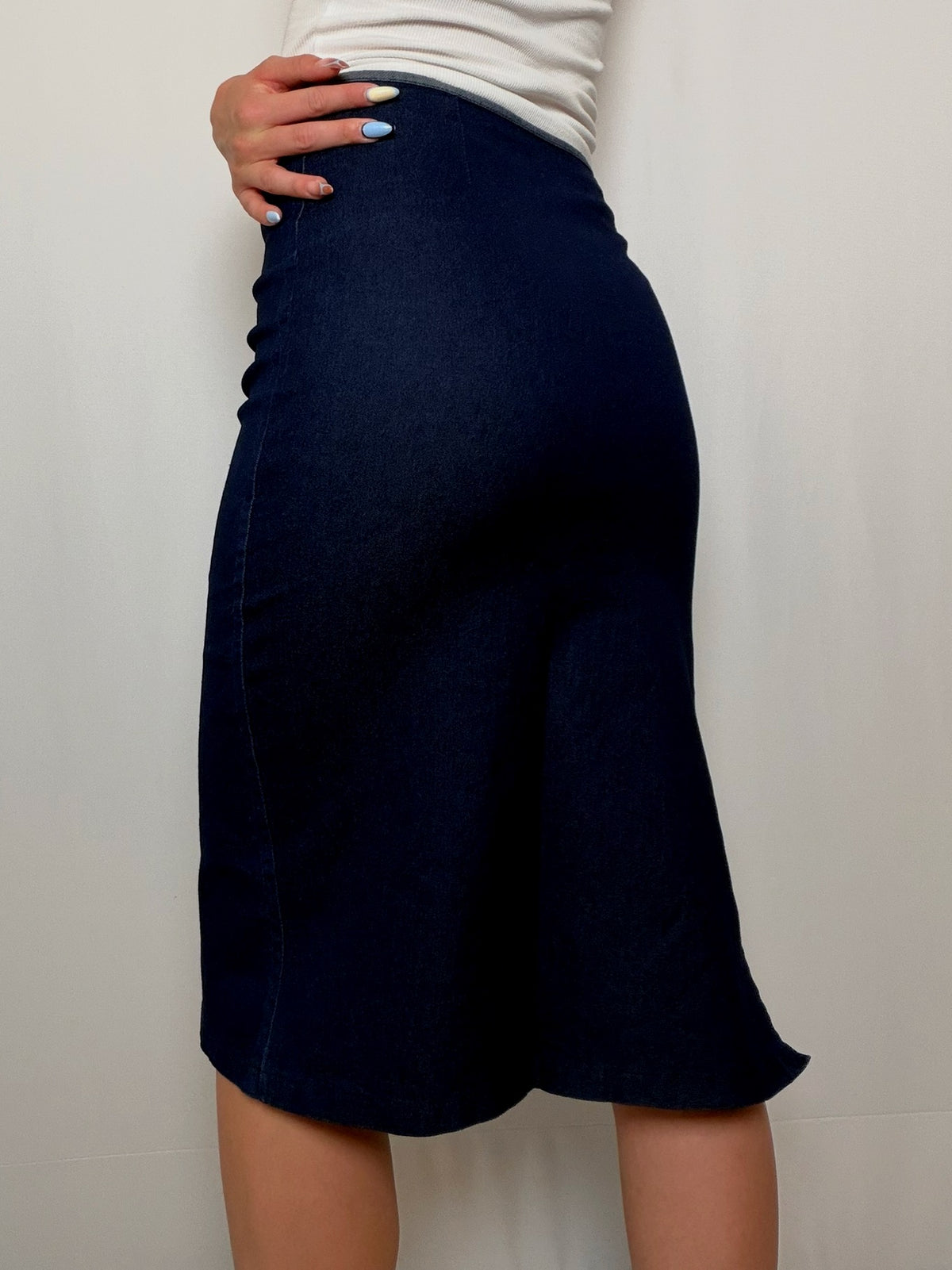 Jupe en jean Bleu Marine S vintage