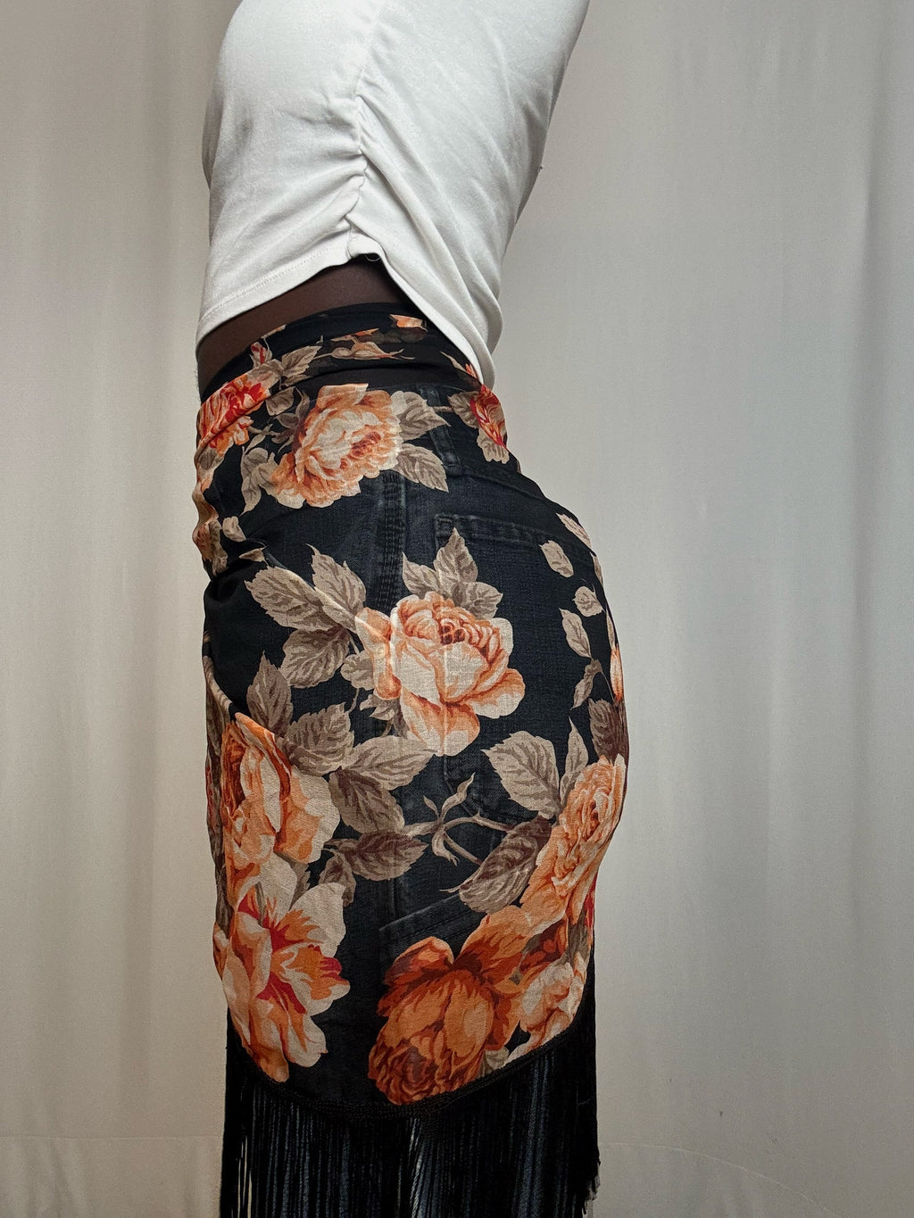 Foulard à frange vintage