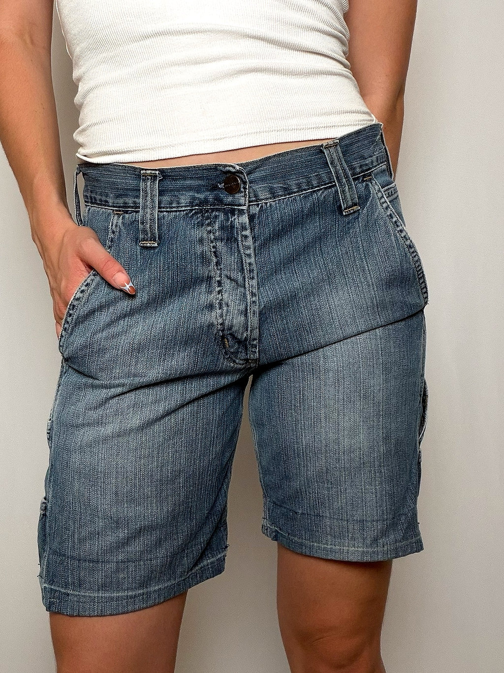 Short en jean bleu Carhartt M/L vintage