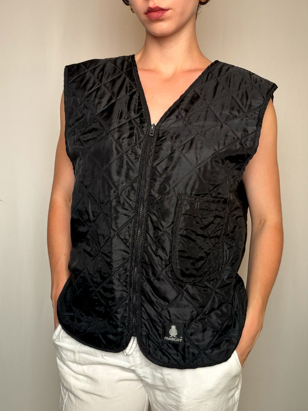 Gilet matelassé Noir Mascot XL vintage
