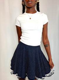 Ensemble marine à pois vintage