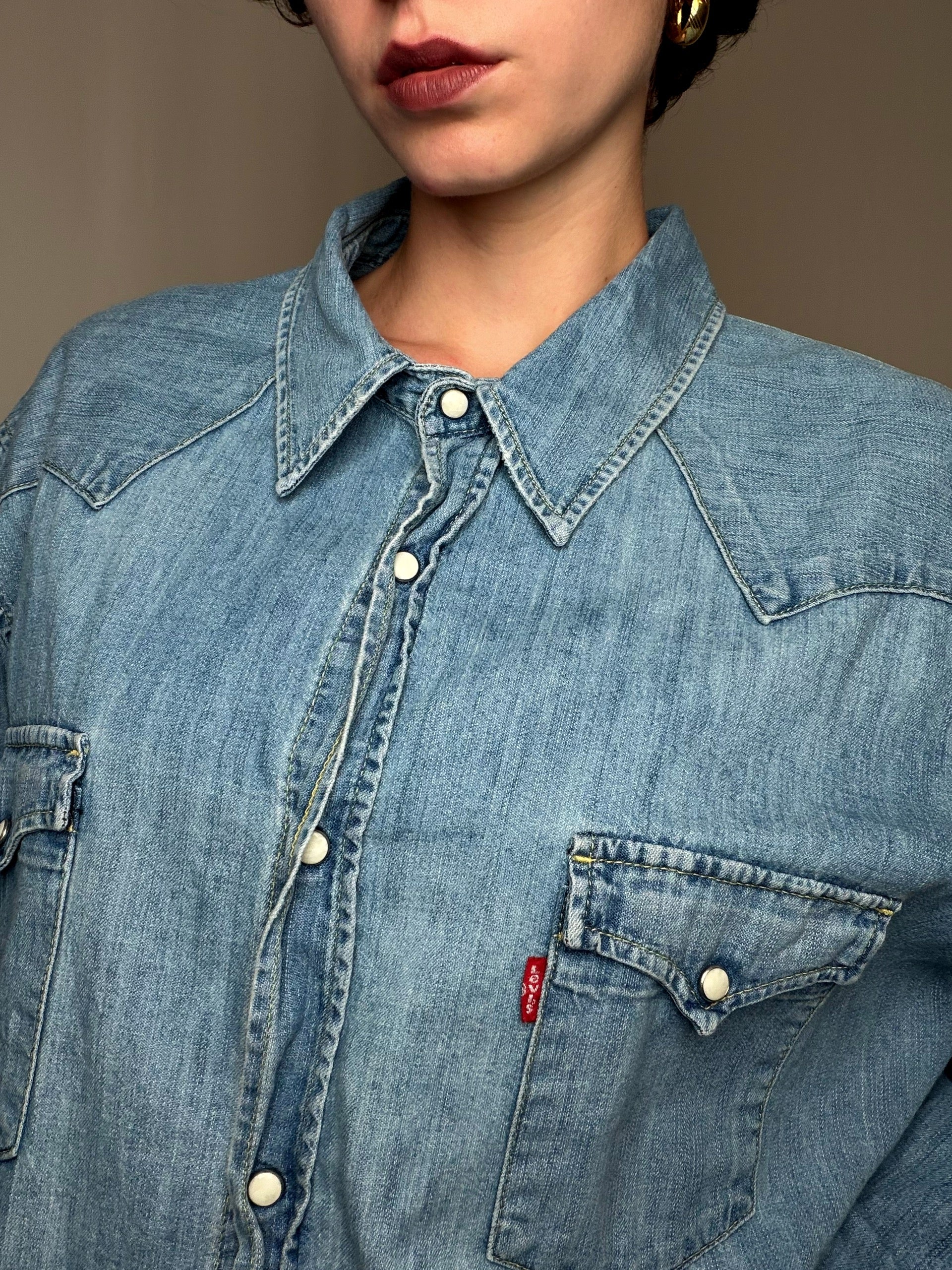Chemise en jean bleu Levi's XL vintage