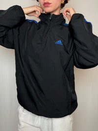 Jacket de sport Noir Et Bleu Adidas S vintage