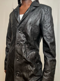Trench en cuir Noir M vintage
