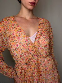 Robe imprimée à fleurs M vintage
