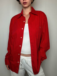 Chemise Rouge Lacoste S/M vintage