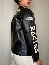 Veste en cuir racing Dahar S/M vintage