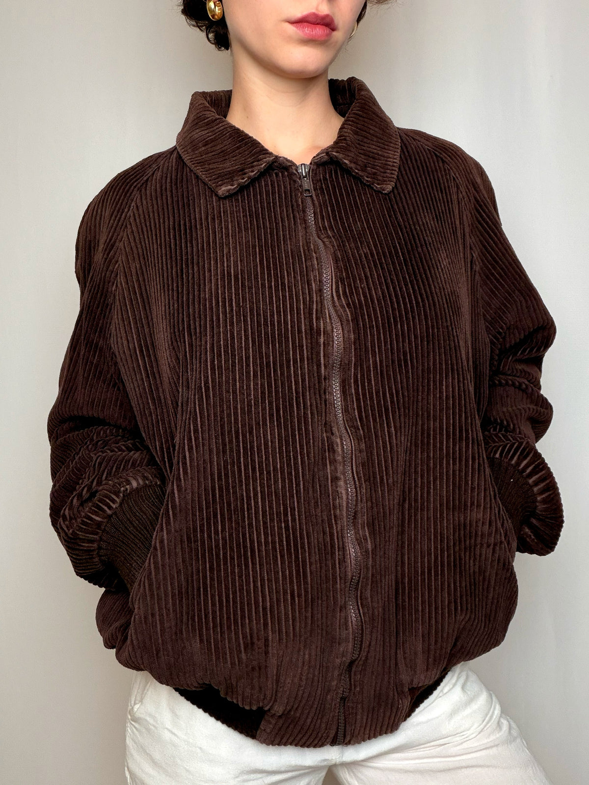 bomber brun L vintage