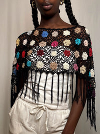 Top type foulard crocheté