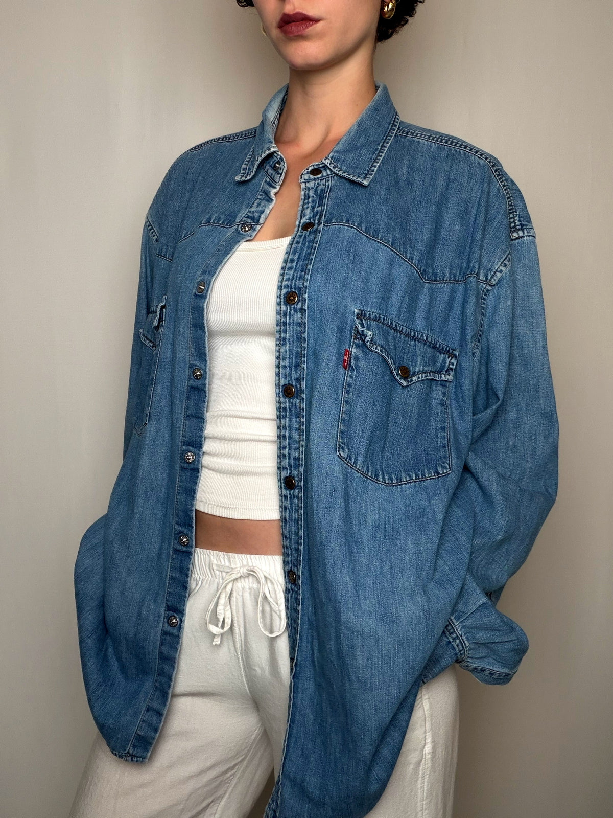 Chemise en jean bleu Levi's XL vintage